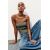 Zara Топ-бандо из ребристого трикотажа с сохраненным разделителем , Цвет: Зеленый, Размер: S, изображение 6