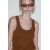 Zara Майка с ребристым узором , Цвет: Коричневый, Размер: S