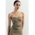 Zara Боди с открытыми плечами со вставкой из тянущейся ткани, Цвет: Зеленый, Размер: S, изображение 2