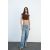 Zara Лодочка сохранила приталенный топ , Цвет: Коричневый, Размер: M