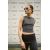 Zara Короткий топ с круглым вырезом из рифленой ткани с эффектом выцветания , Цвет: Черный, Размер: S