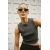Zara Короткий топ с круглым вырезом из рифленой ткани с эффектом выцветания , Цвет: Черный, Размер: S, изображение 4