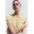 Zara Поло-рубашка из тонкого вязаного материала, Цвет: Жёлтый, Размер: S