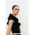 Zara Топ с рюшами и растяжкой , Цвет: Черный, Размер: XS, изображение 6