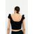 Zara Топ с рюшами и растяжкой , Цвет: Черный, Размер: XS, изображение 7