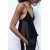 Zara Топ с атласным кружевом и тонкими бретельками, Цвет: Черный, Размер: L, изображение 3