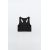 Zara Crop top with a round neckline and wide straps - seamless рибовый лимитированный верх , Цвет: Черный, Размер: XS-S, изображение 4