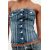 Zara Топ denim trf в стиле корсета , Цвет: Синий, Размер: S, изображение 3
