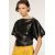 Zara Драпированный кожаный топ - лимитированное издание , Цвет: Черный, Размер: XS, изображение 2