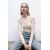 Zara Боди с длинным рукавом из кружева , Цвет: Бежевый, Размер: S, изображение 5