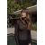 Zara Топ с круглым вырезом, длинными рукавами и обработанными каймами, Цвет: Черный, Размер: S