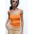 Zara Топ с круглым вырезом и регулируемыми тонкими бретелями, Цвет: Оранжевый, Размер: S, изображение 2