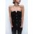 Zara Топ из джинса без бретелей , Цвет: Черный, Размер: XS, изображение 2