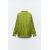 Zara Блузка с эффектом складки из атласа , Цвет: Зеленый, Размер: L, изображение 3
