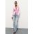 Zara Рубашка из атласа с завязками , Цвет: Розовый, Размер: L