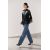 Zara Короткая кожаная накидка с бахромой, Цвет: Черный, Размер: XS-S, изображение 5