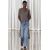Zara Топ из трикотажа с тонкими бретелями и подвернутым низом в области выреза горловины, Цвет: Серый, Размер: S, изображение 4