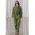 Zara Блузка из льняной смеси с эффектом морщин. особенности - отложной воротник с регулируемыми завязками, длинные рукава с расширенными манжетами и детали из морщинистой ткани. , Цвет: Зеленый, Размер: S