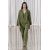 Zara Блузка из льняной смеси с эффектом морщин. особенности - отложной воротник с регулируемыми завязками, длинные рукава с расширенными манжетами и детали из морщинистой ткани. , Цвет: Зеленый, Размер: S, изображение 2