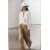Zara Рубашка с воротником из льняной смеси больших размеров коллекции zw , Цвет: Бежевый, Размер: XS, изображение 5