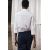 Zara Рубашка slim fit с воротником от zw collection, изготовленная из хлопковой ткани, Цвет: Белый, Размер: XS, изображение 3