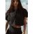 Zara Рубашка из кропированного поплина , Цвет: Черный, Размер: XS, изображение 4