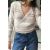 Zara Кардиган с v-образным вырезом и длинными рукавами, Цвет: Бежевый, Размер: S, изображение 2
