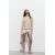 Zara Тонкий свитер из смесовой хлопковой и льняной пряжи , Цвет: Бежевый, Размер: S