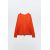 Zara Тонкий вязаный свитер с круглым вырезом и длинными рукавами, Цвет: Оранжевый, Размер: S, изображение 5