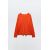 Zara Тонкий вязаный свитер с круглым вырезом и длинными рукавами, Цвет: Оранжевый, Размер: S, изображение 6