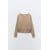 Zara Тонкий вязаный свитер с круглым вырезом и длинными рукавами, Цвет: Бежевый, Размер: S, изображение 4