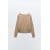 Zara Тонкий вязаный свитер с круглым вырезом и длинными рукавами, Цвет: Бежевый, Размер: S, изображение 5