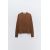 Zara Тонкий вязаный свитер с v-образным вырезом и длинными рукавами, Цвет: Коричневый, Размер: S, изображение 2