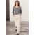 Zara Тонкий вязаный свитер с v-образным вырезом и длинными рукавами, Цвет: Серый, Размер: M, изображение 3
