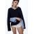 Zara Свитер с ребристым узором , Цвет: Синий, Размер: S, изображение 3