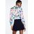 Zara Рубашка с цветочным принтом из атласа , Цвет: С принтом, Размер: XS, изображение 4