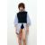 Zara Вязаный свитер с контрастными деталями , Цвет: Синий, Размер: XS-S, изображение 4