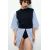 Zara Вязаный свитер с контрастными деталями , Цвет: Синий, Размер: XS-S, изображение 5