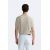 Zara Рубашка-поло из смесовой ткани хлопка и шелка, Цвет: Коричневый, Размер: XL (US XL), изображение 3