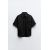 Zara Рубашка из поплина с карманом , Цвет: Черный, Размер: L, изображение 6
