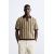 Zara Рубашка поло из текстурированного трикотажа , Цвет: Коричневый, Размер: M (US M), изображение 2