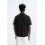 Zara Поло-футболка с текстурой , Цвет: Черный, Размер: S (US S), изображение 3