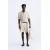 Zara Поло-рубашка с молнией textured weave quarter-zip , Цвет: Бежевый, Размер: S (US S)