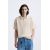 Zara Сорочка поло из хлопка и льна с разделителями сохранена , Цвет: Бежевый, Размер: S (US S), изображение 2
