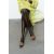 Zara Произведите split-кожу criss-cross split leather flat slider sandals , Цвет: Коричневый, Размер: 35