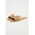 Zara Произведите split-кожу criss-cross split leather flat slider sandals , Цвет: Коричневый, Размер: 35, изображение 3