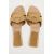 Zara Произведите split-кожу criss-cross split leather flat slider sandals , Цвет: Коричневый, Размер: 35, изображение 6