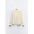 Zara Тонкая блузка с прозрачной вставкой из точечной сетки и фольгированным узором, Цвет: Бежевый, Размер: XS, изображение 4