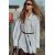 Zara Длинная рубашка из габардиновой ткани, Цвет: Белый, Размер: XS