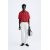 Zara Сохранить section_separator oversize knit polo shirt , Цвет: Красный, Размер: M (US M)